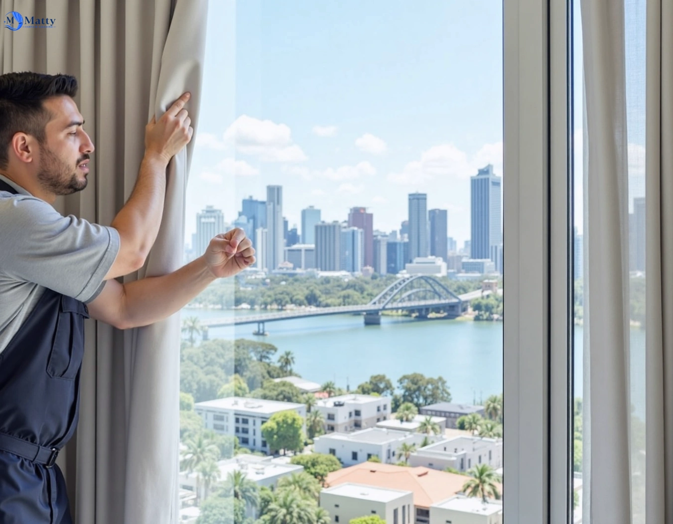 Professional curtain steam cleaning service southbank-vic QLD by Matty Curtain Cleaning